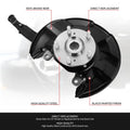 Front Left Driver Loaded Wheel Bearing Knuckle for Acura TSX Honda Accord (2008–2014)