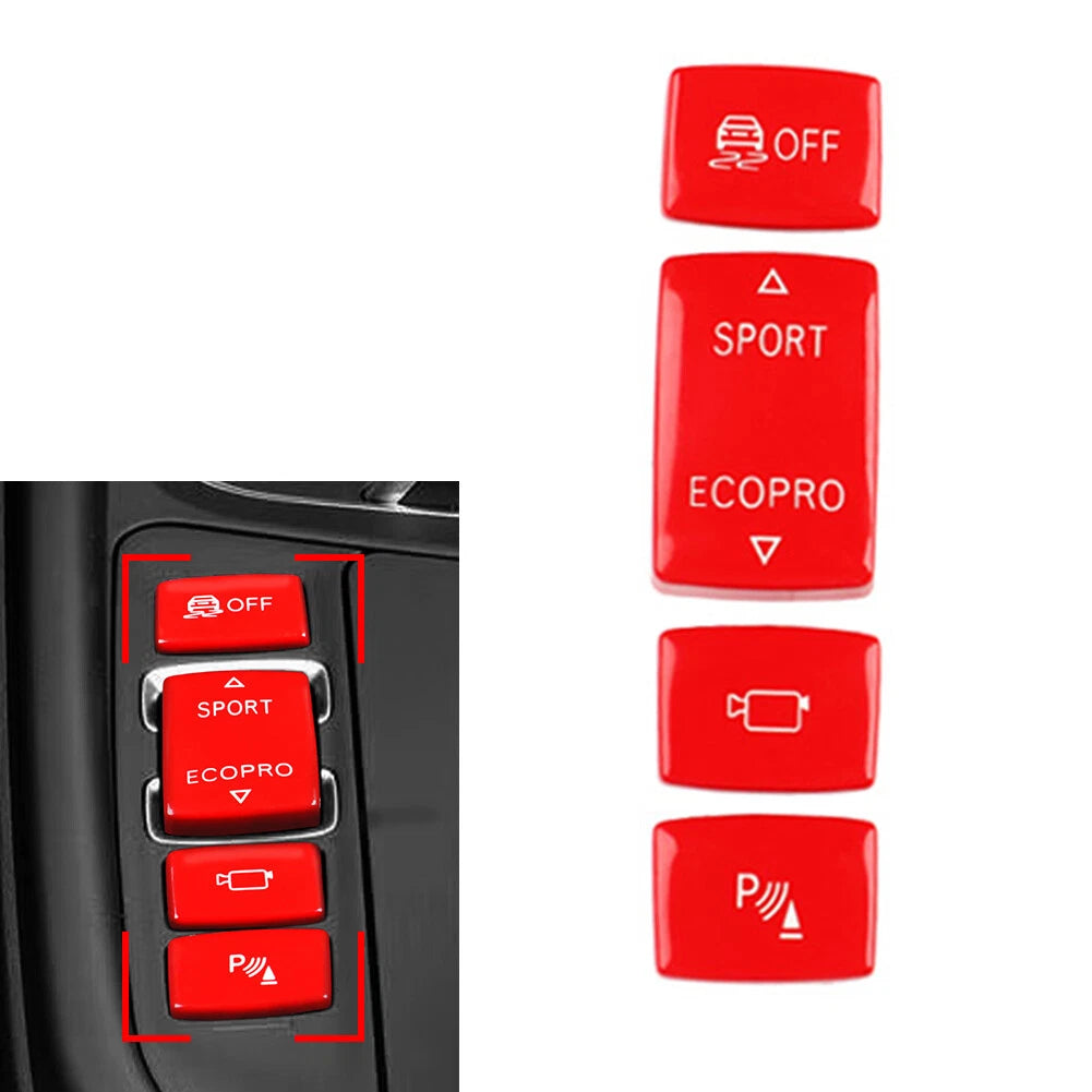 4X Red ESP Drive Mode Button Key Cover for BMW 2 Series F22 F23 (2014–2018)
