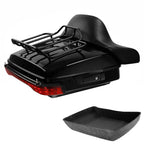 Chopped Trunk Pad Luggage Rack Light for Harley Touring Road Glide (2014–2026)