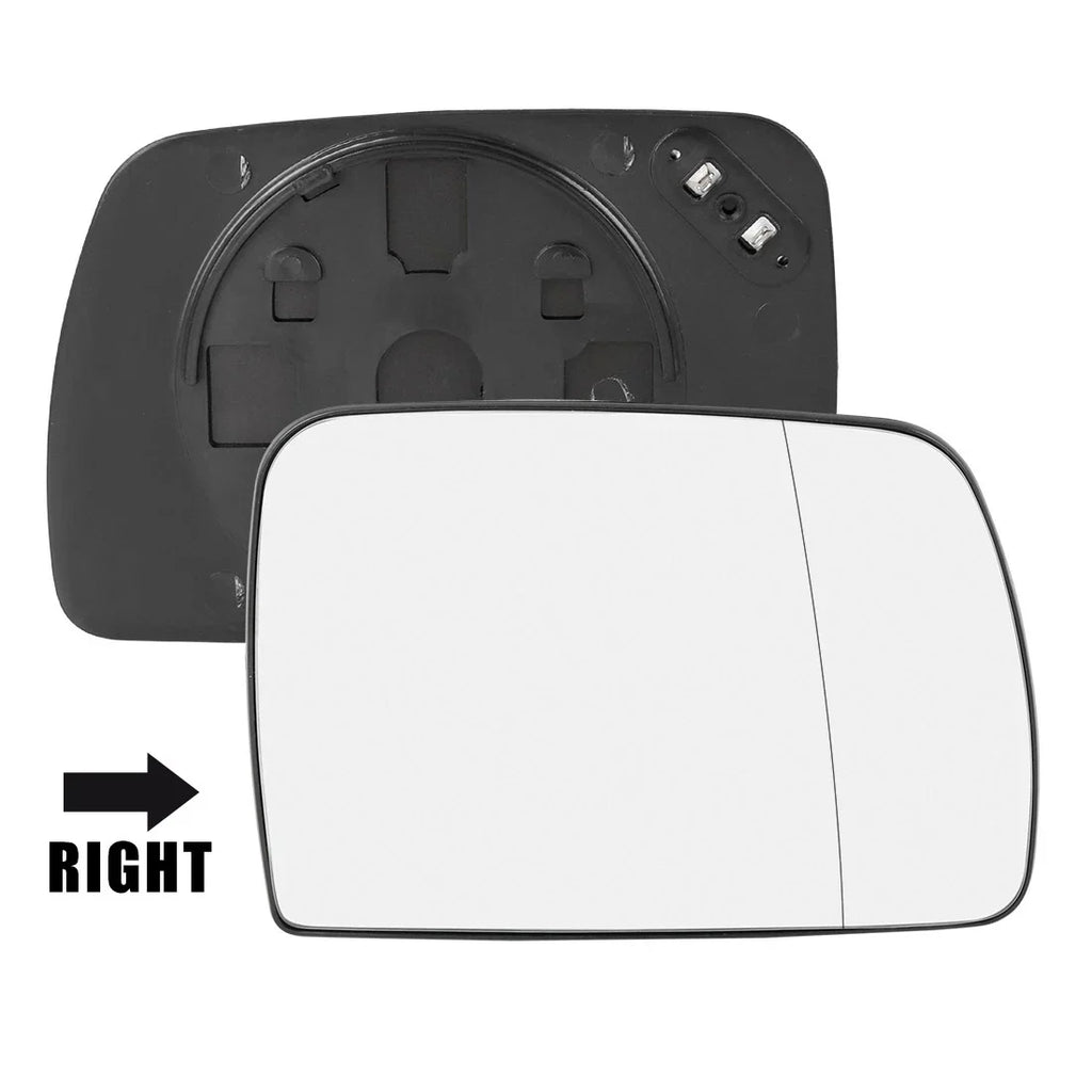Right Side Rearview Mirror Glass Heated with Backing for BMW X5 (2000-2006)
