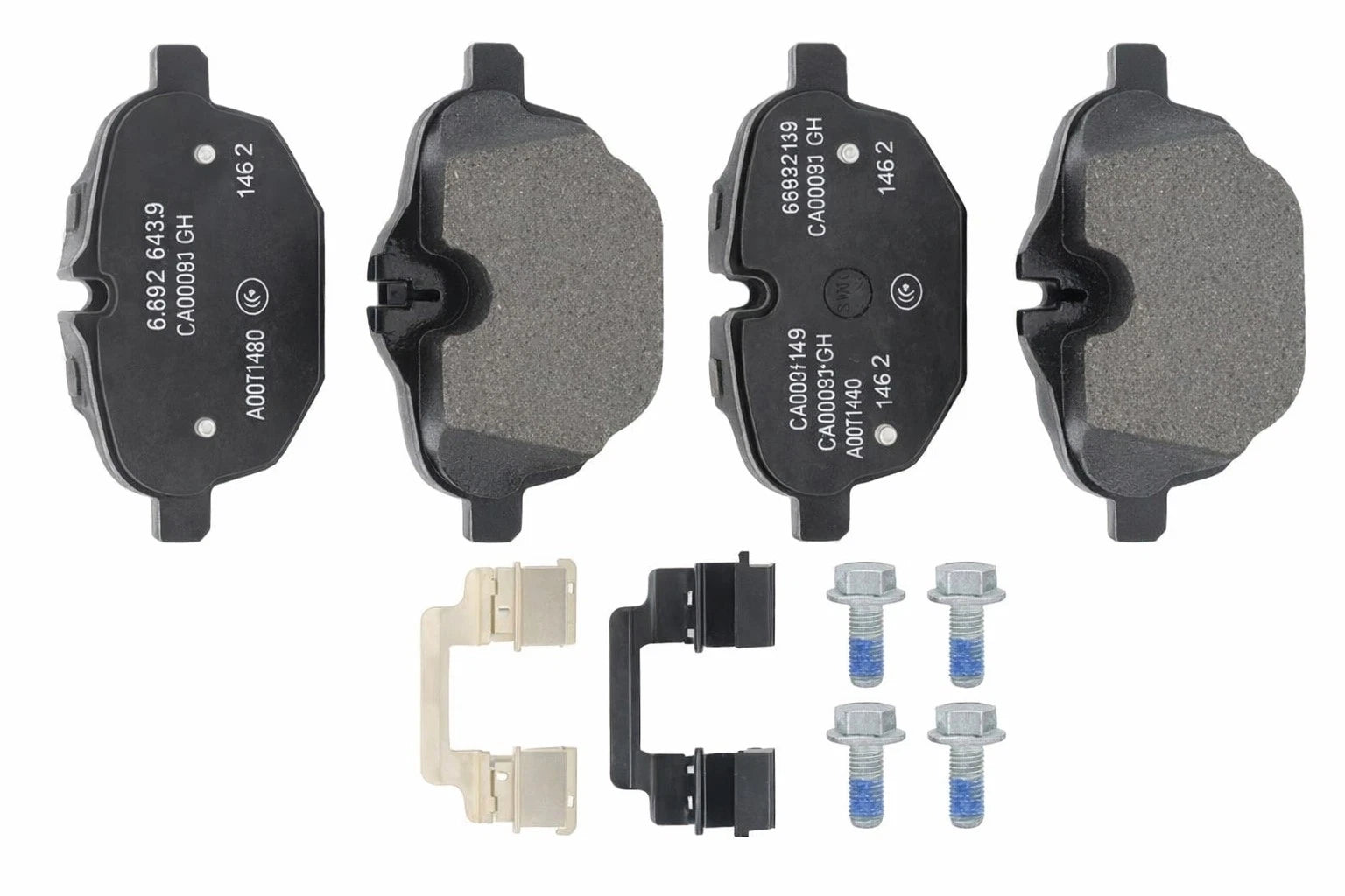 Set of 4 Rear Disc Brake Pads for BMW 530i, 530i xDrive (2020) 34216892642