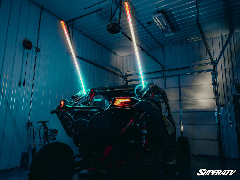 Set of 2 RGB LED Whip Lights for SuperATV (5')