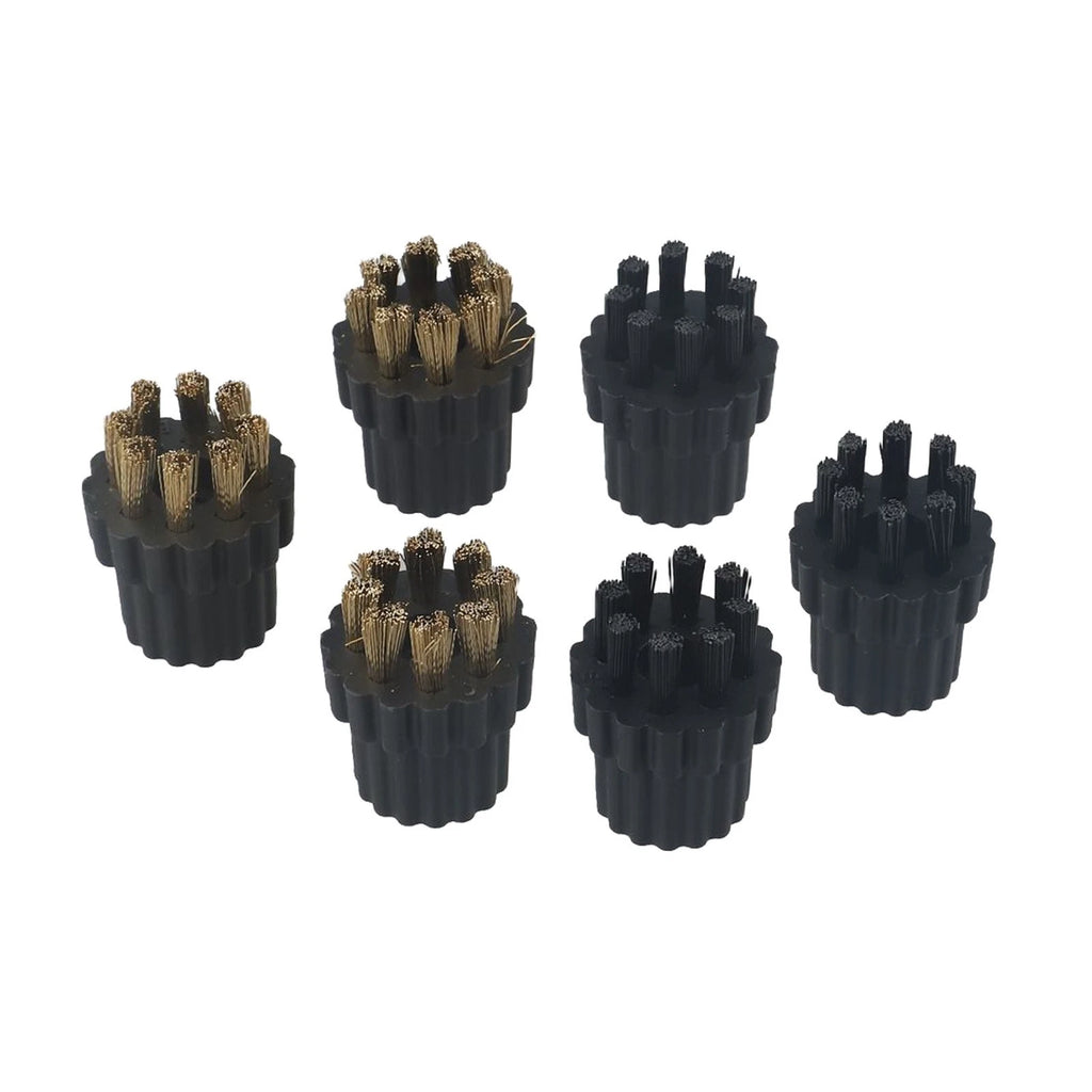 Set of 6 Steam Cleaner Brush Brass Nylon Components