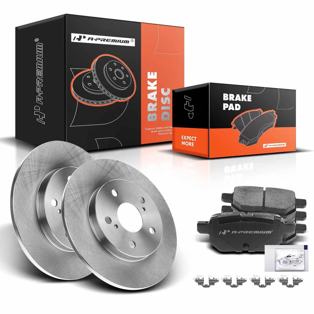 Ceramic Brake Pads and Rear Disc Rotors for Toyota Matrix (2009–2014)