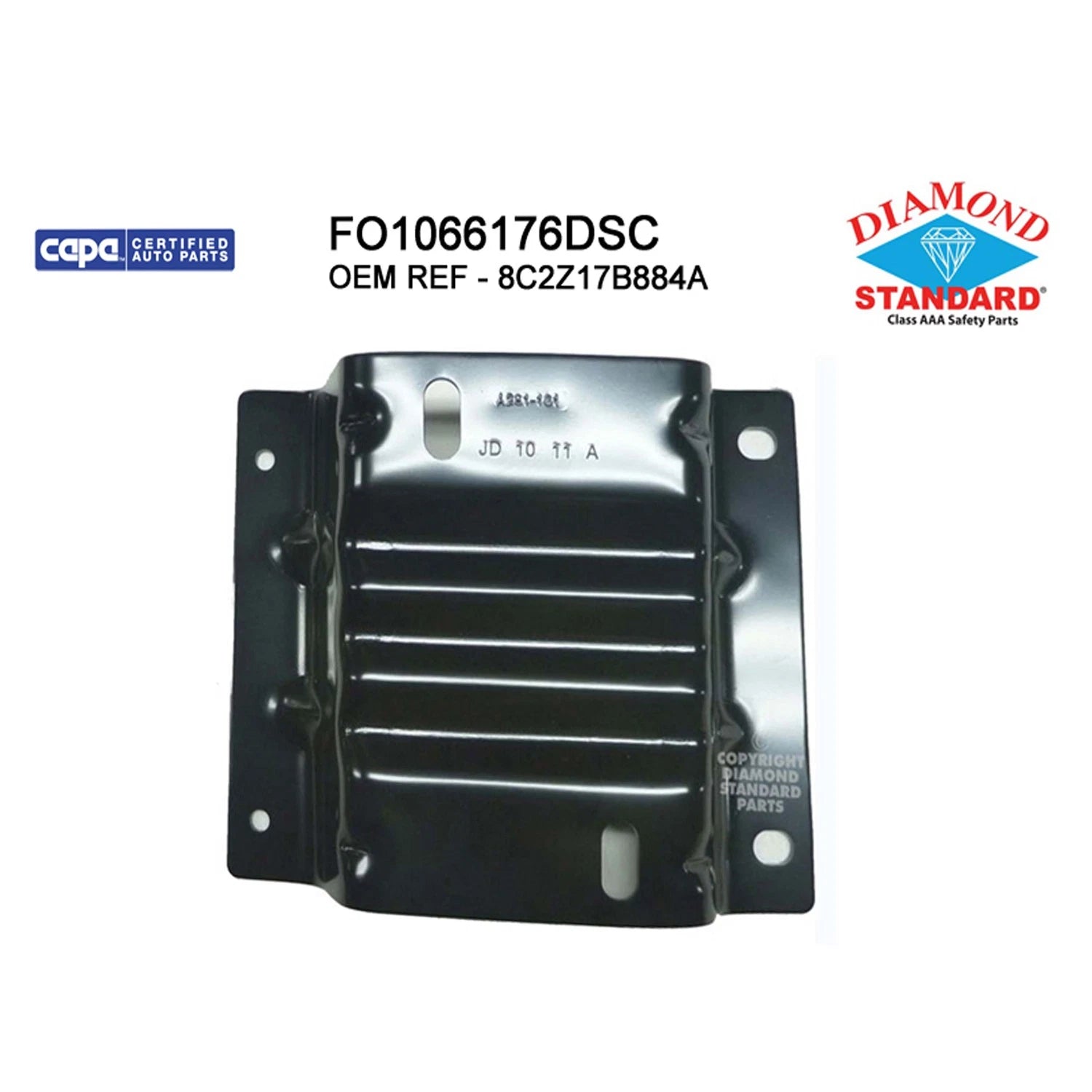 Replacement Steel Front Driver Side Bumper Mounting Plate for Toyota Hilux (2016–2023)