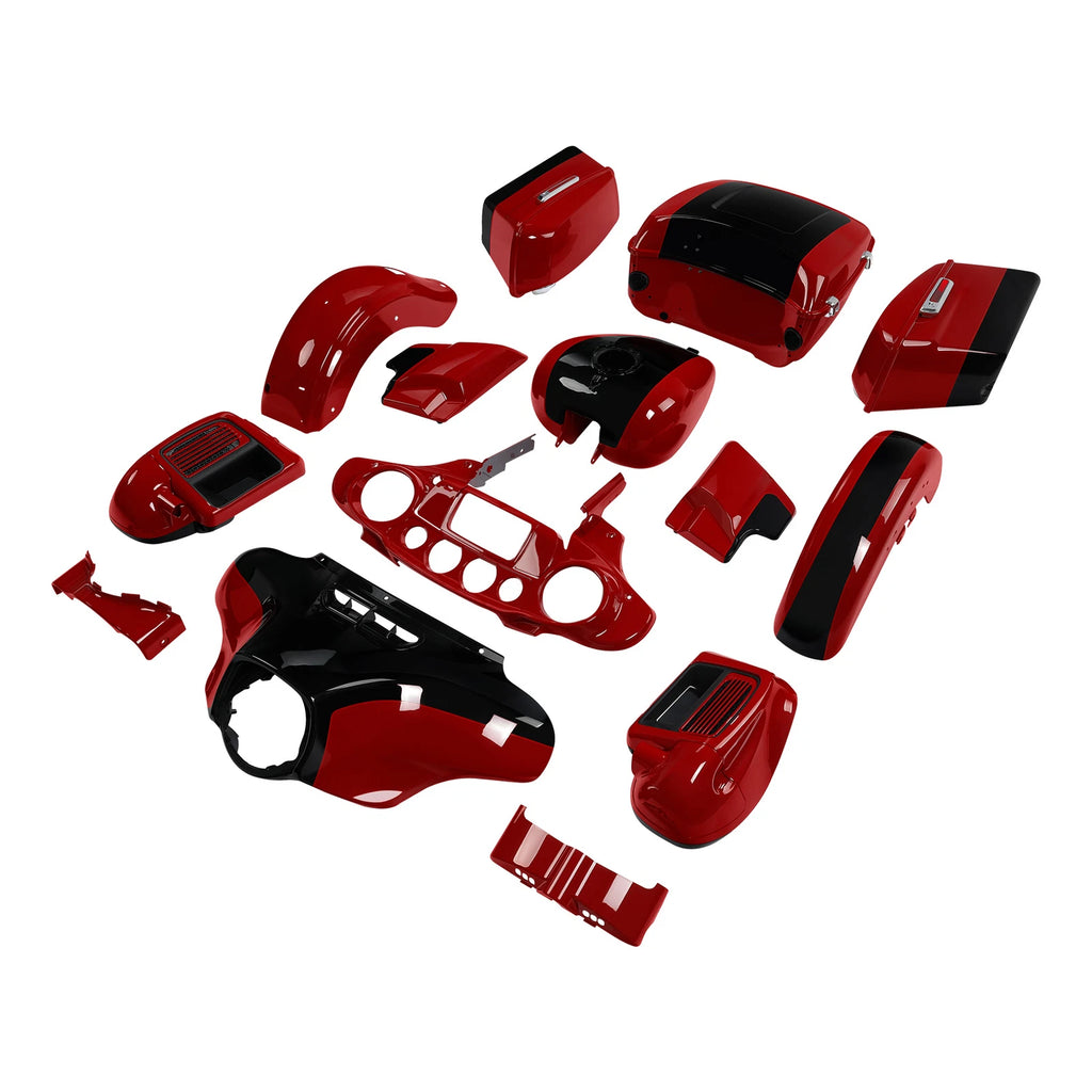 ABS Fairings Bodywork for Harley Electra Glide (2014–Present) Billiard Red/Vivid Black