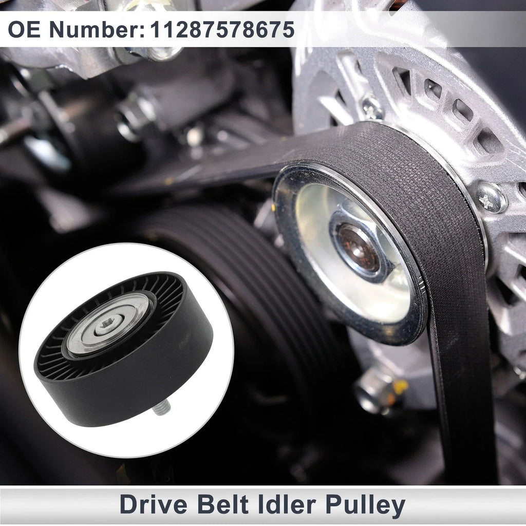 Drive Belt Idler Pulley Black for BMW Series 3 (2008 - 2012) 1 Pcs