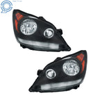 Pair of Black Halogen Front Headlights for Honda Odyssey (2005–2010)