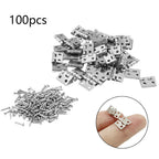 100pc Mini Metal Hinges for Craft Door Wooden Box (8x10mm)