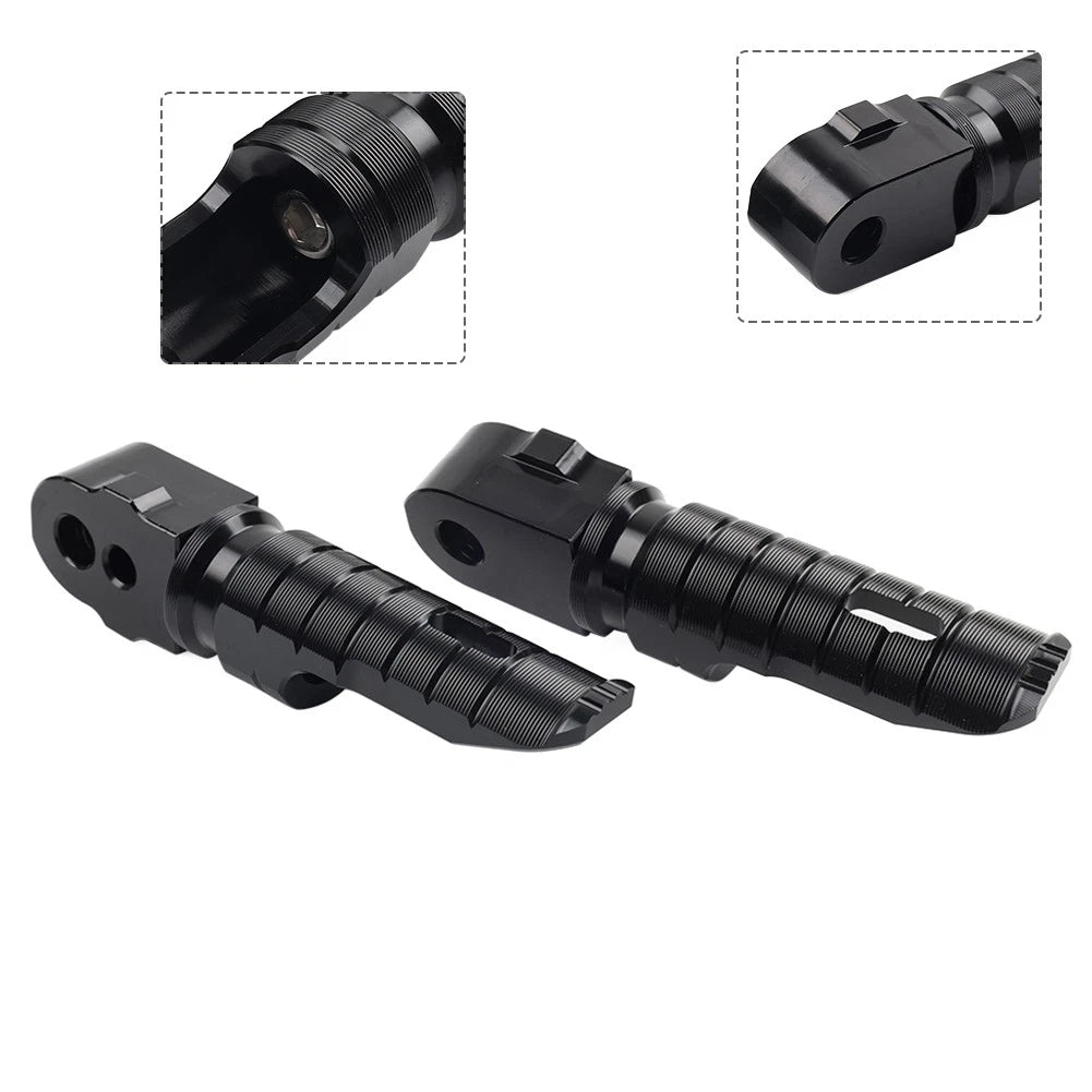 Rear Footrests Passenger Foot Pegs for Peugeot Speedfight 4 (2013–2023) Black