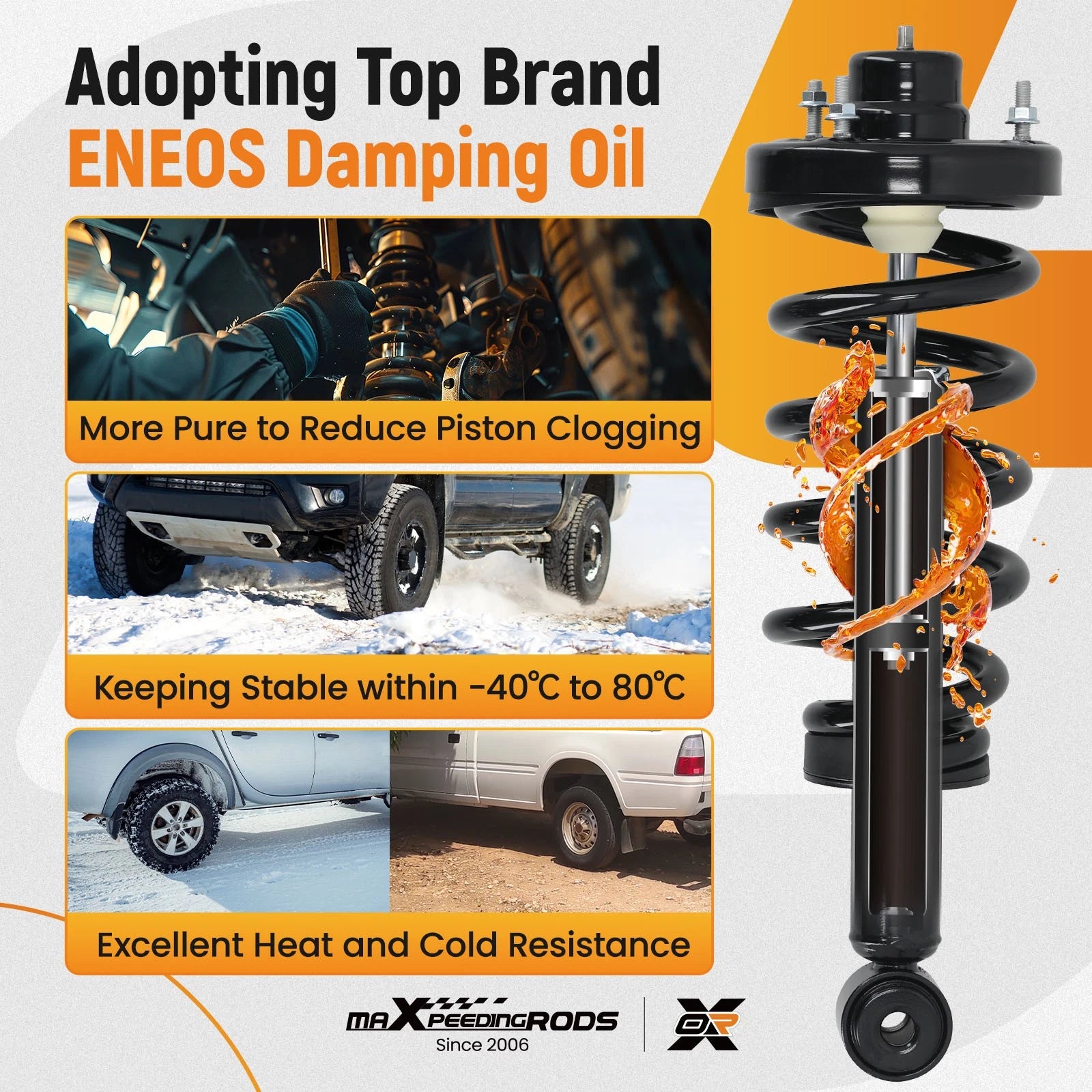 Pair Rear Struts Shocks for Ford Expedition Lincoln Navigator (2007–2017)