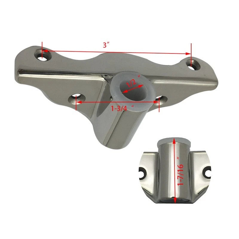 316 SS Butterfly Design Oarlock Paddle Holder for Recreational Boating