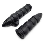2X Black 22mm Custom Bullet Handlebar Grips Rubber for Honda