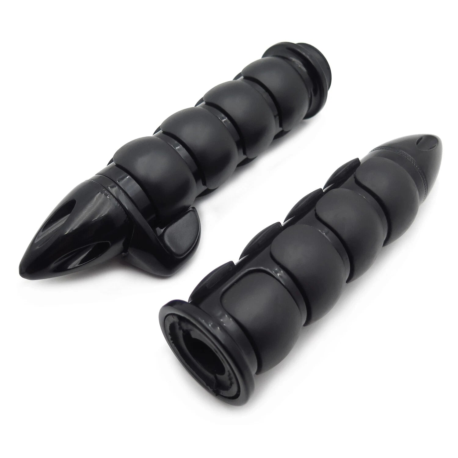 2X Black 22mm Custom Bullet Handlebar Grips Rubber for Honda