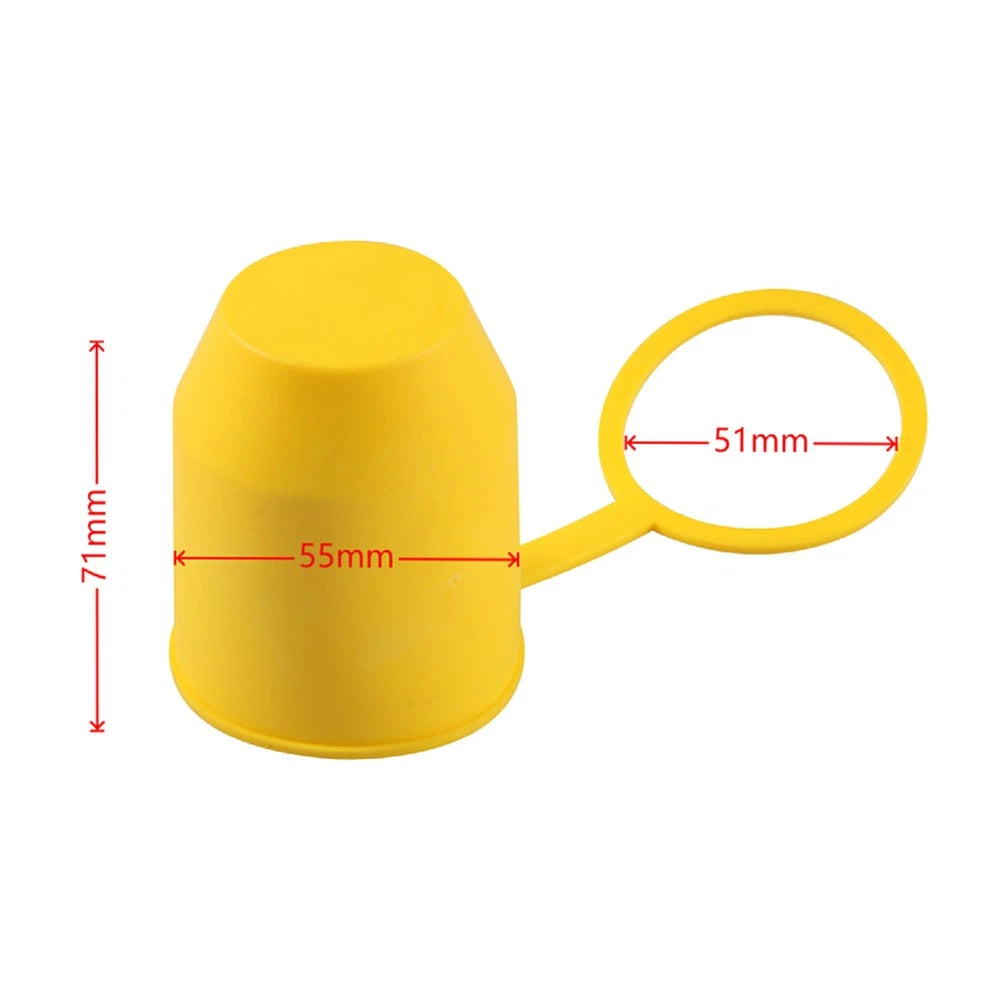 Tow Bar Ball Cover for Caravan Trailer (Soft PVC, Red)