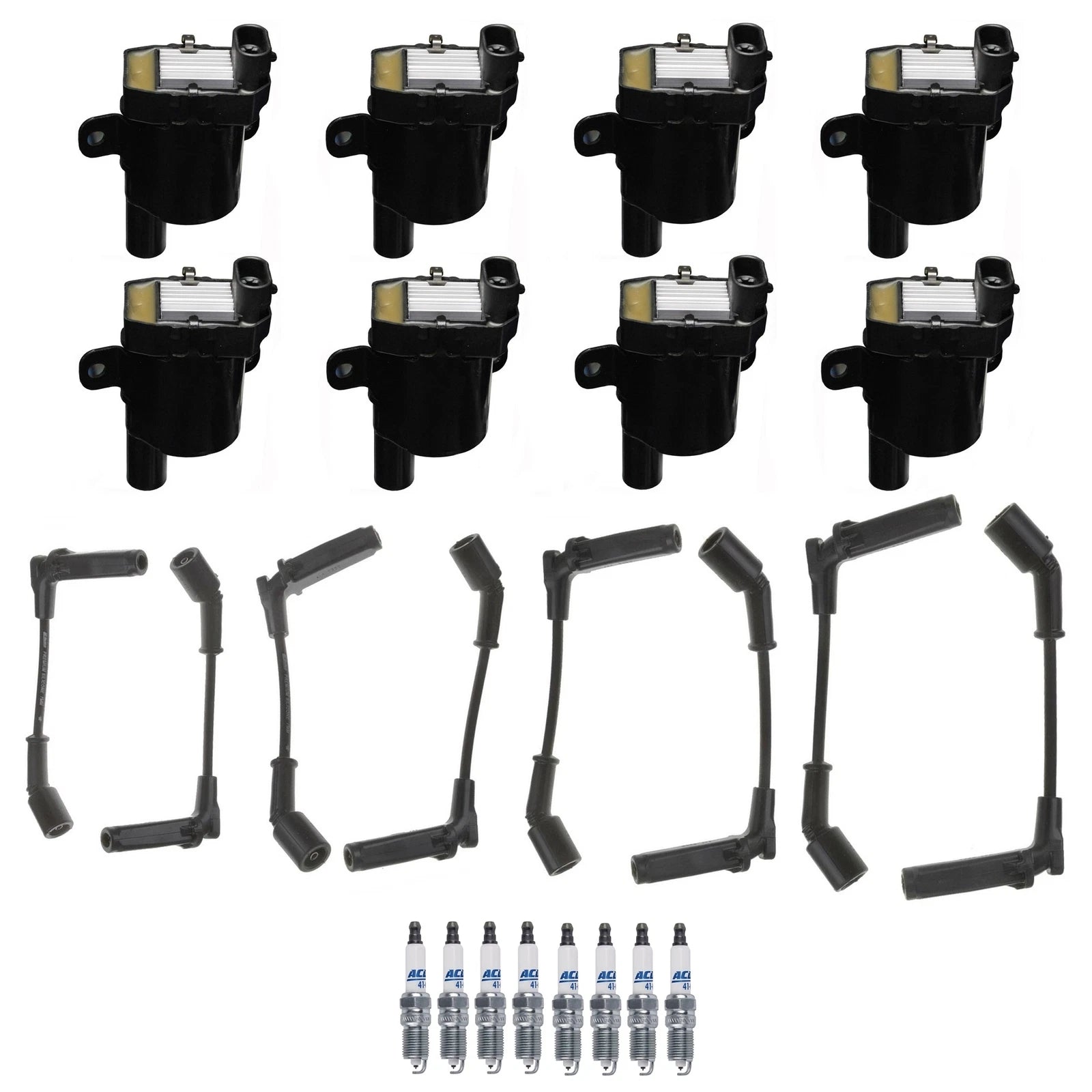 Set of 8 Ignition Wires & 8 Spark Plugs for Buick Chevy GMC Isuzu V8