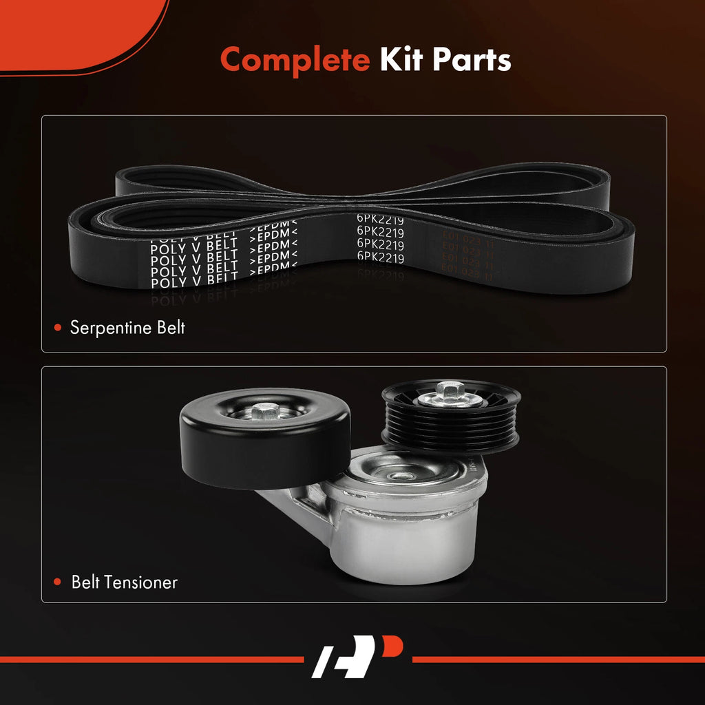 2X Serpentine Belt Drive Component Kit for Jeep Grand Cherokee (1999–2003)