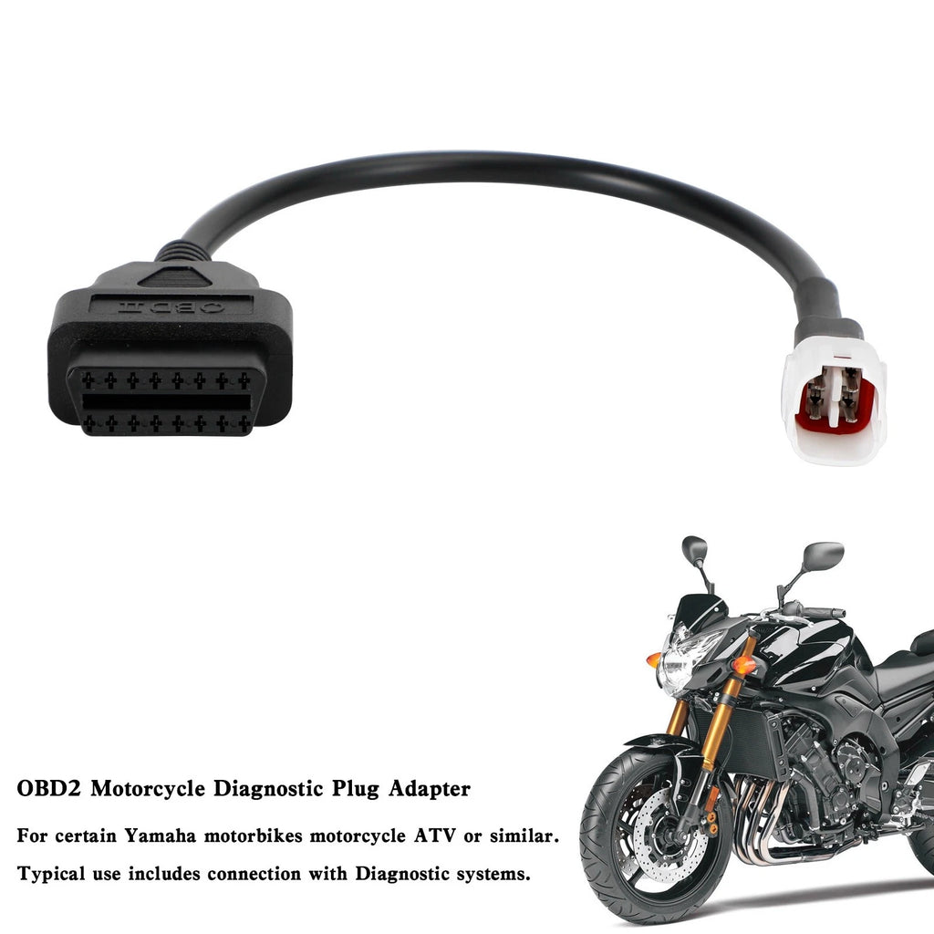 4 Pin to OBD2 Cable Diagnostic Adapter for Yamaha R1 R6 MT09 (2000–2023)