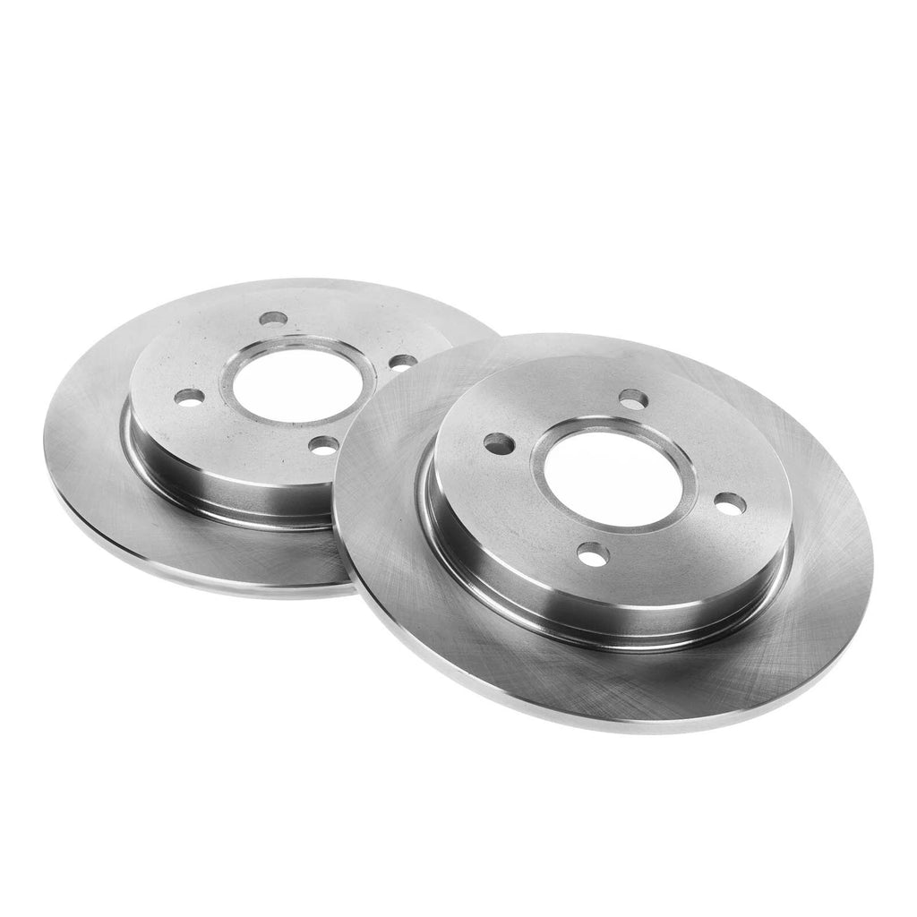 Set of 2 Rear Disc Brake Rotors & Ceramic Pads for Ford Focus (2001–2007)
