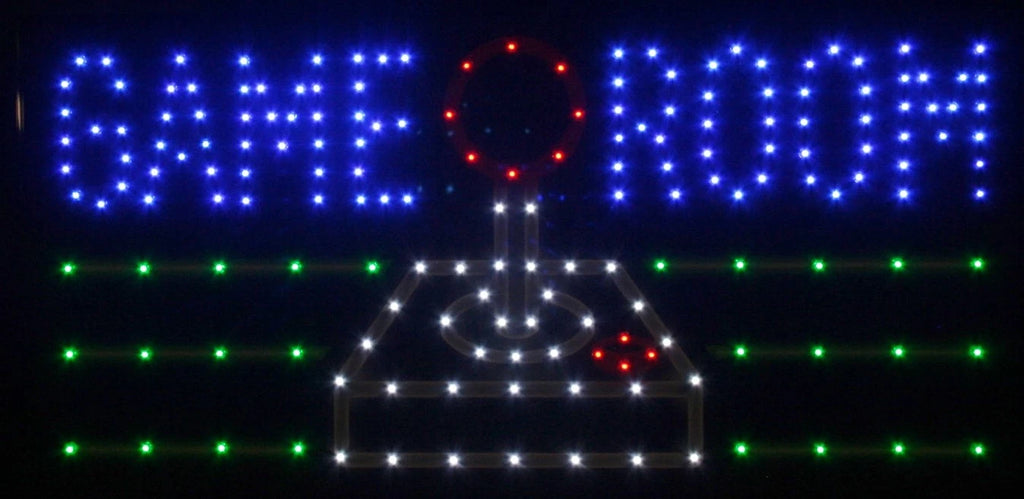 LED Lighted Sign for Game Room Decor (Home/Shop/Club)