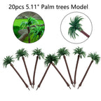 20pcs Coconut Palm Model Trees for Miniature Dioramas