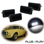 Set of 4 White LED Side Marker Lamps for Corvette Camaro Impala Nova