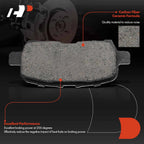 Rear Drilled Brake Rotors & Ceramic Pads for Chevy Impala (2011-2013)