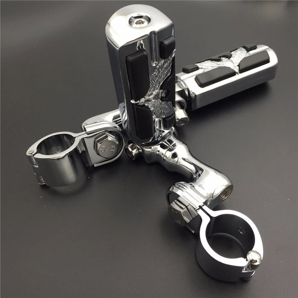 Chrome 1.5" SA Eagle Foot Peg for Honda GoldWing VTX1300 Shadow Valkyrie (2001–2010)