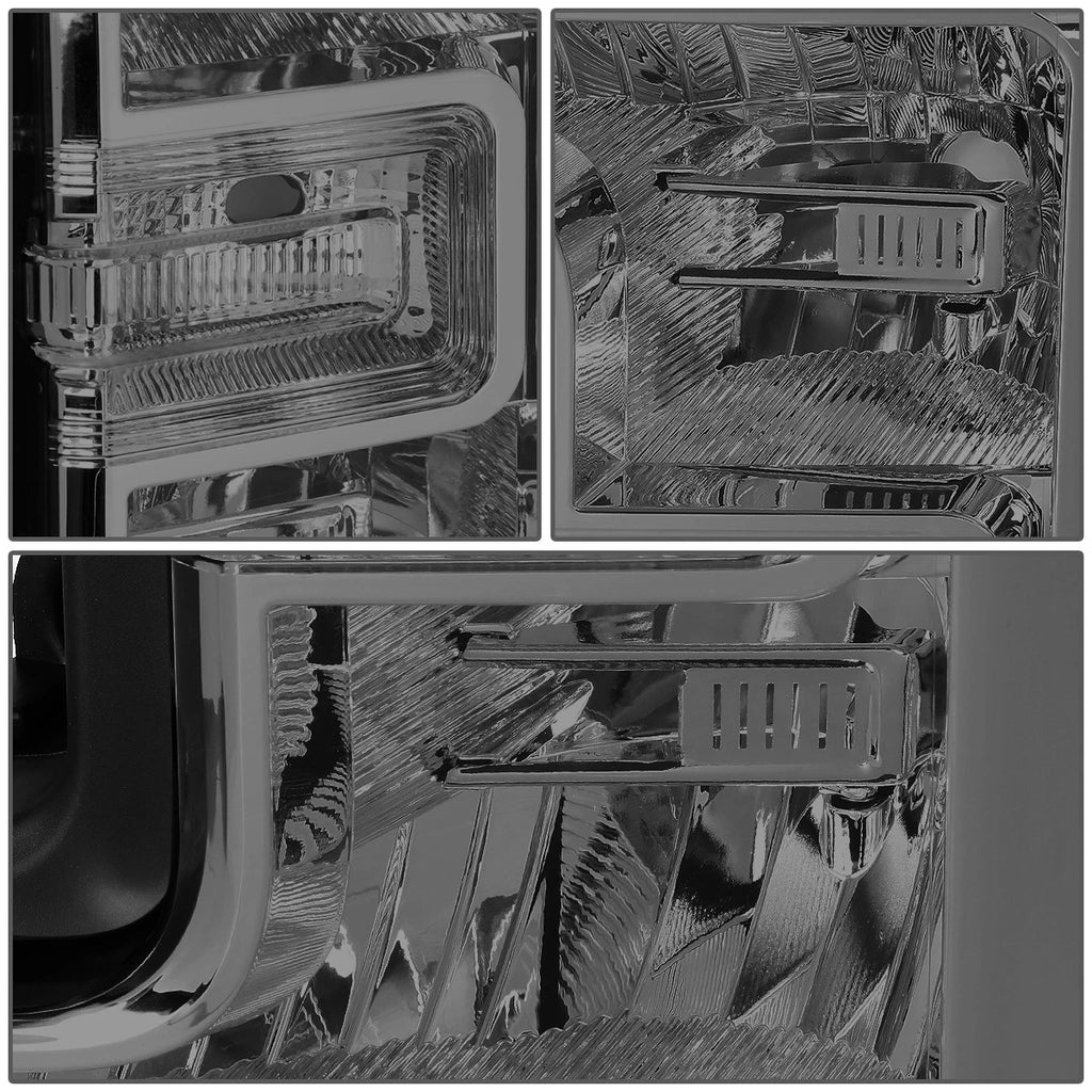 Pair of Smoked/Clear Corner Headlight Lamps for Ford Super Duty (2017–2019)