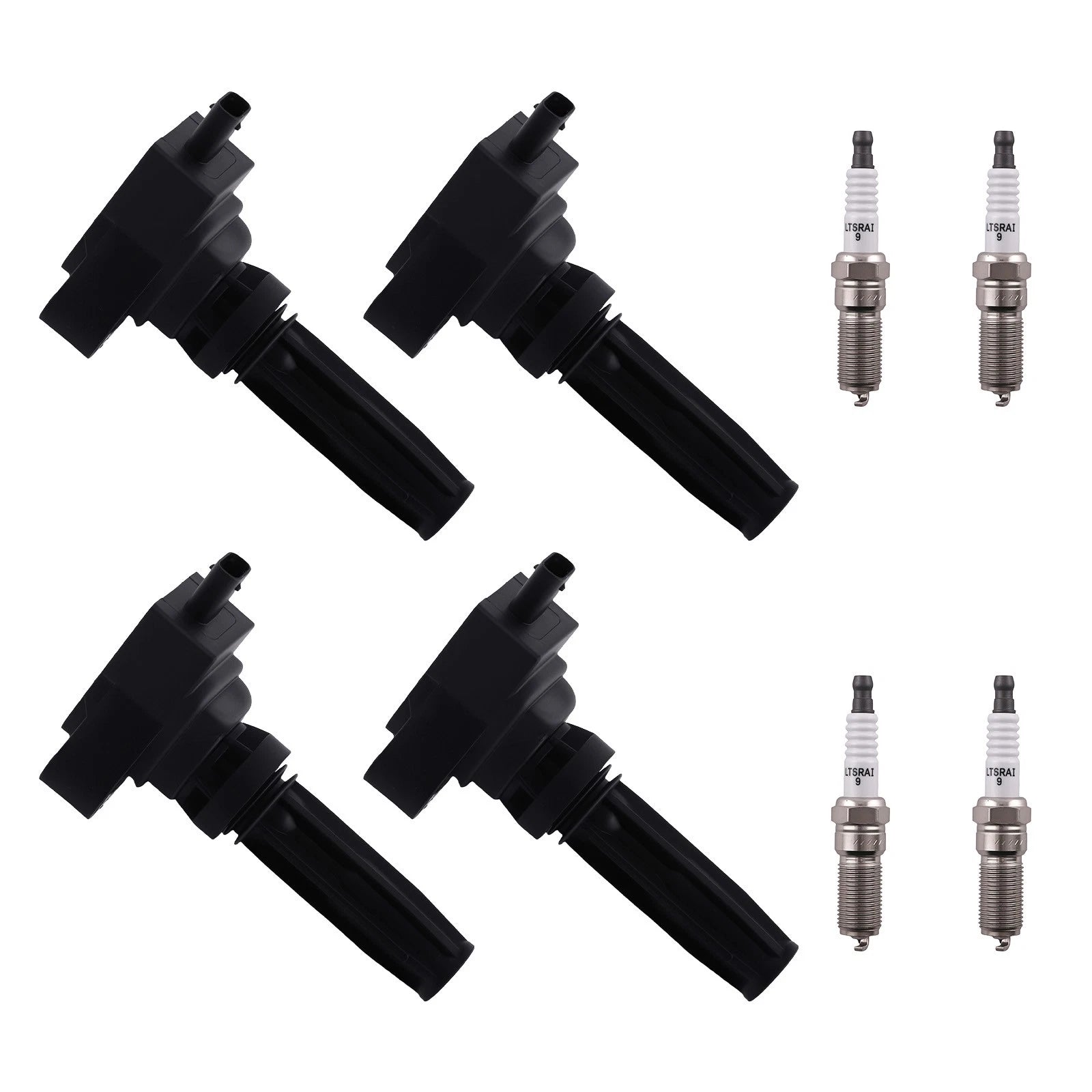 4X Ignition Coils & Spark Plugs for Ford Bronco Sport Ranger 2.0L 2.3L (2019–2022)