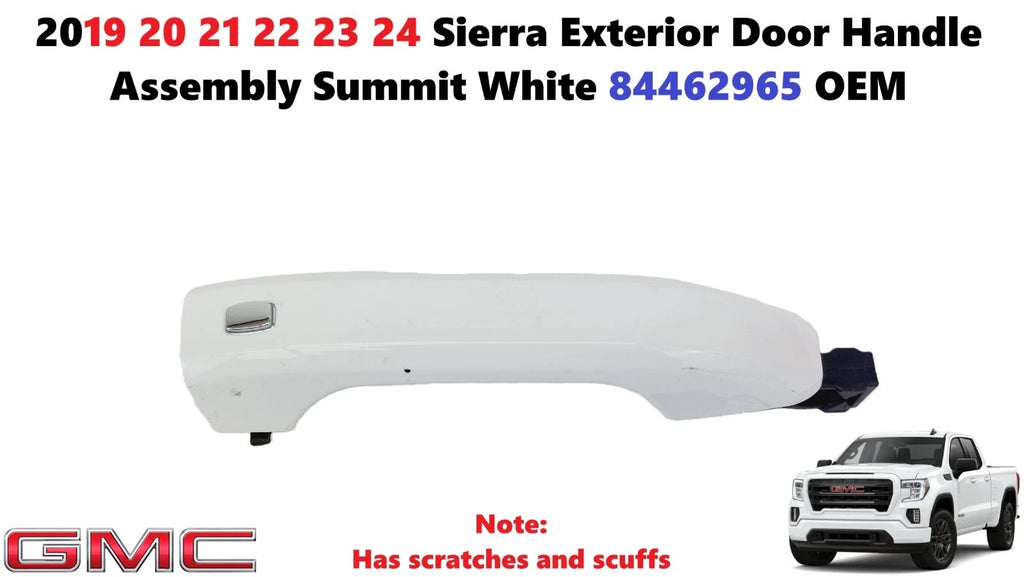 Exterior Door Handle Assembly for Sierra (2019–2024) Summit White 84462965