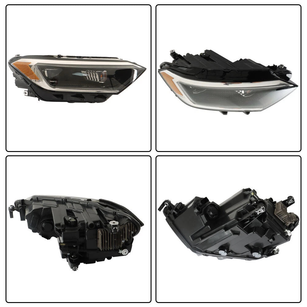 LED Headlight Assembly for Volkswagen Jetta (2019–2023) - Black, RH, w/DRL