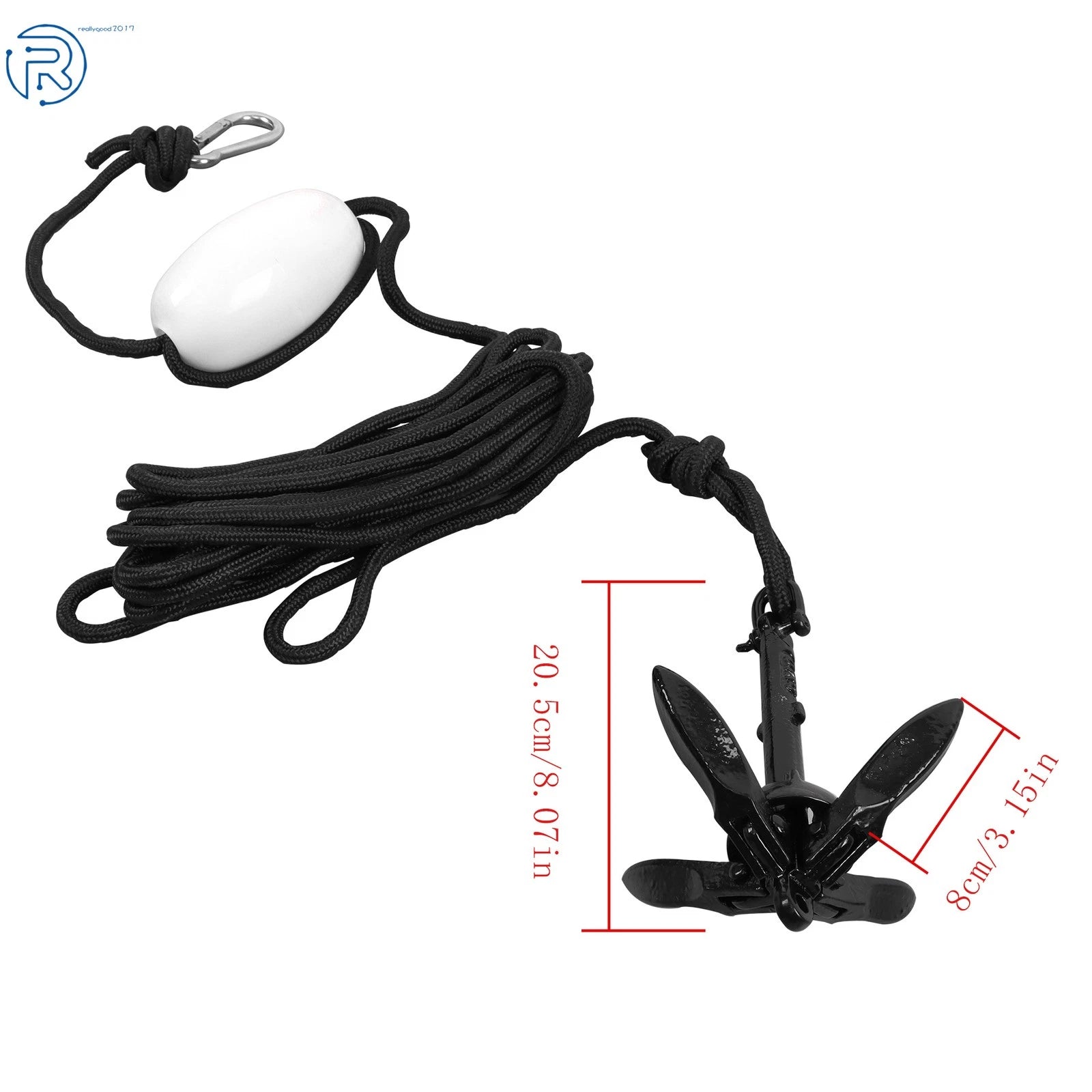 2 Pack Folding Anchor Set for Boat Kayak (Marine)