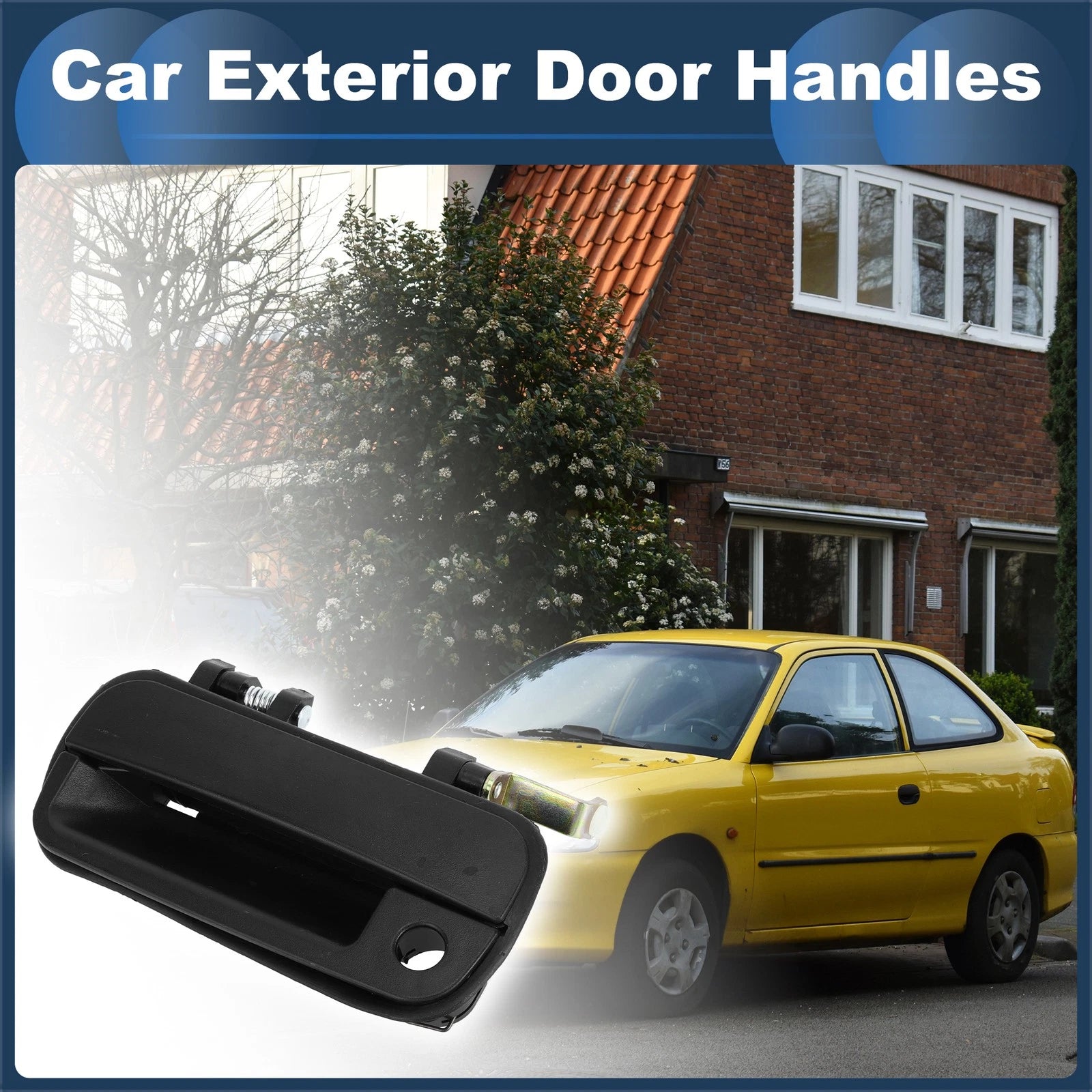 Front Left Door Handle for Hyundai Excel (1990–1994) Black