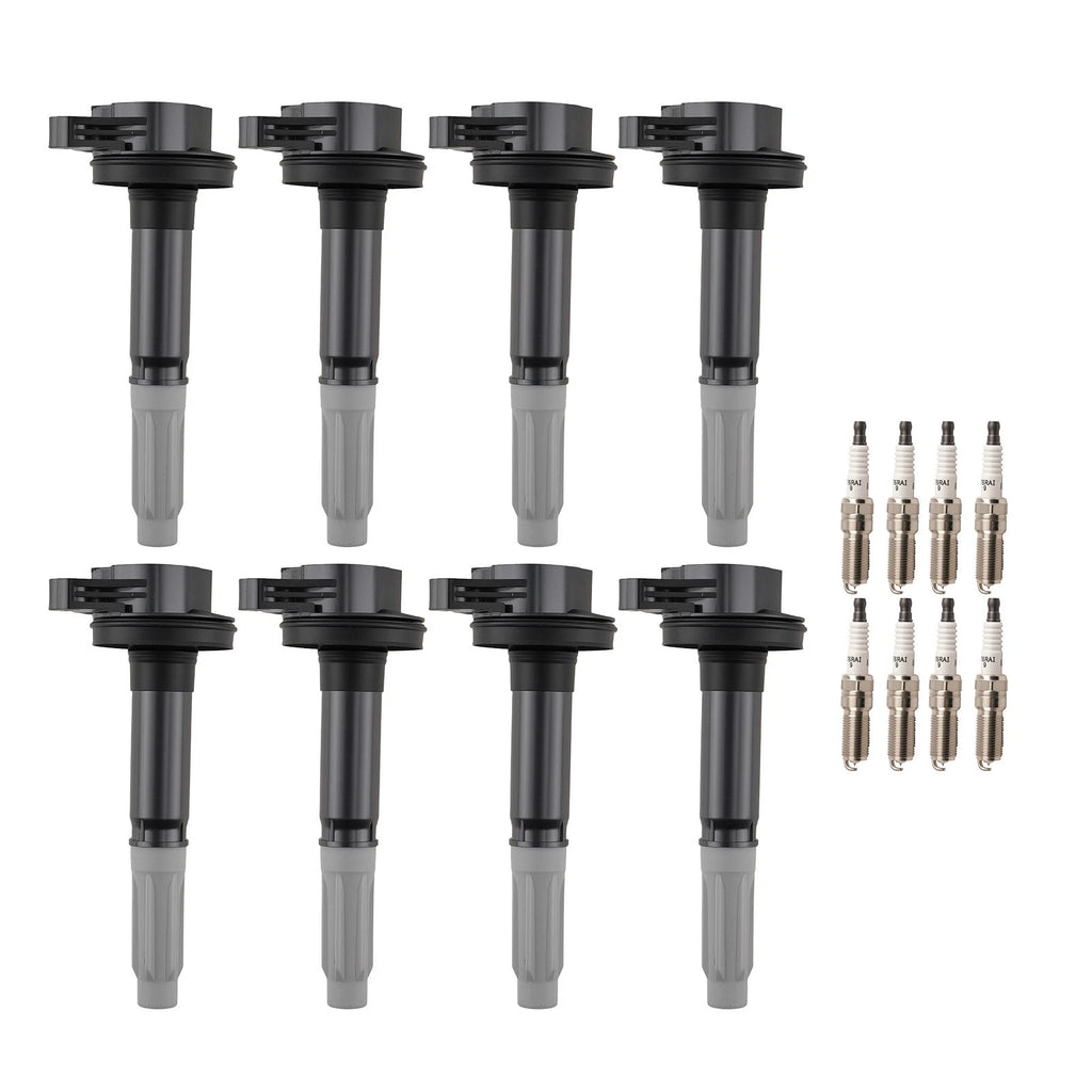 8pcs Ignition Coils & Iridium Spark Plugs for Ford F-150 Mustang (2016–2017)