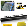 Universal Windshield Banner Matte Black Vinyl Decal 60"x10"