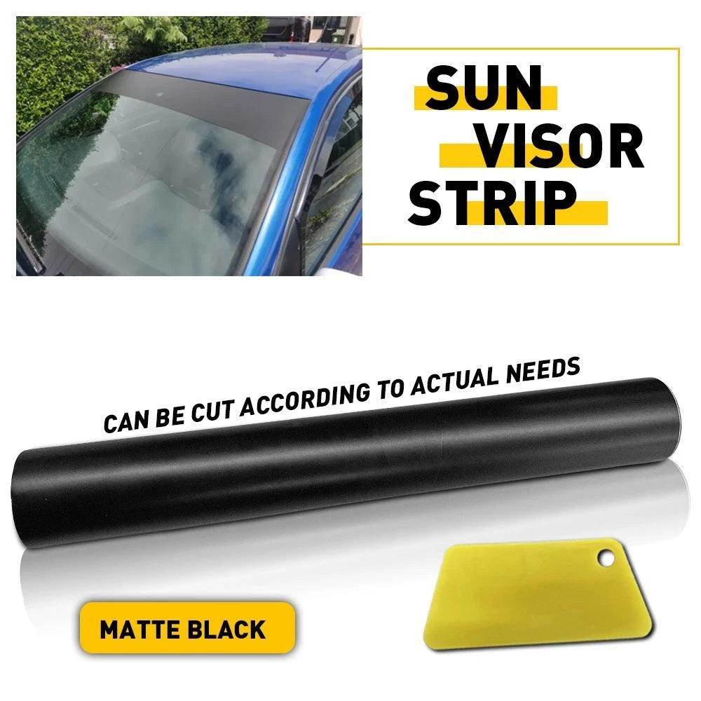 Universal Windshield Banner Matte Black Vinyl Decal 60"x10"