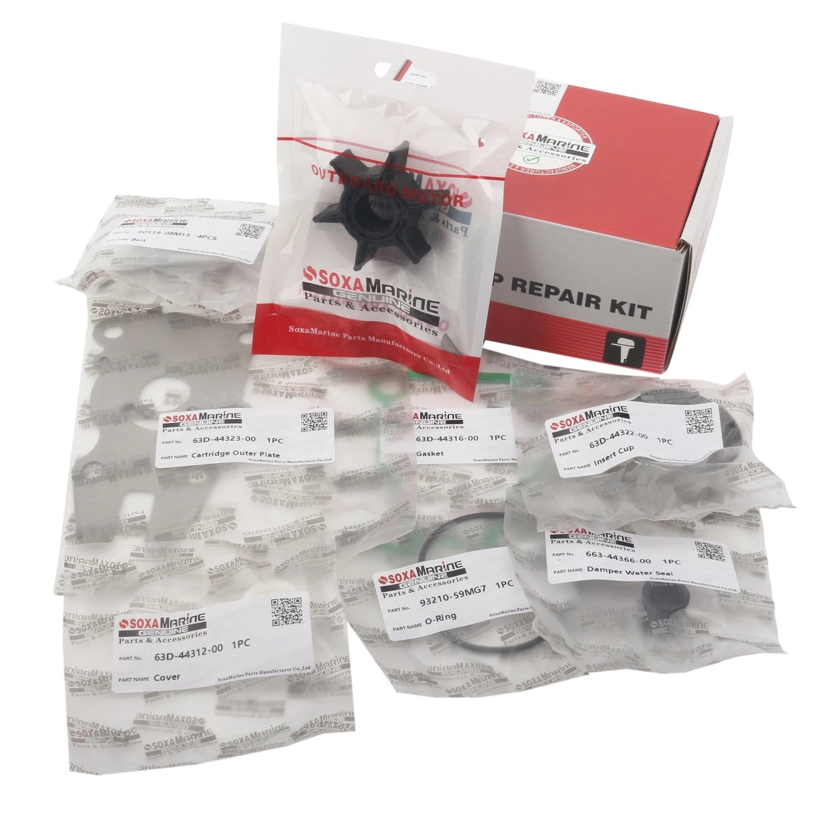 Water Pump Repair Service Kit for Yamaha Boat Motor (6BG-W0078-00)