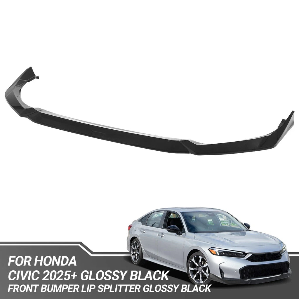 Glossy Black Front Bumper Lip Splitter for Honda Civic (2025)