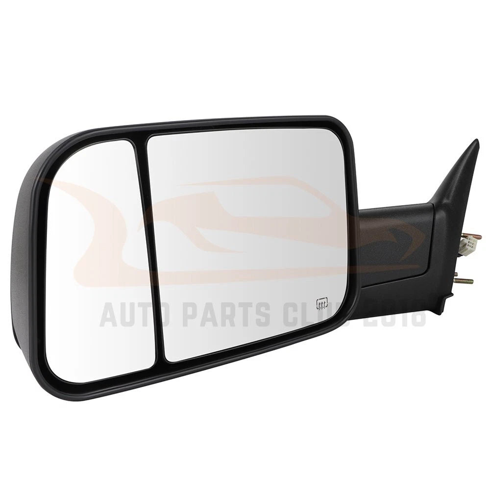 Set of 2 Power Heated Black Tow Mirrors for Ram 1500 1994–2001, 2500 1994–2002, 3500 1994–2002