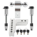 Dual Ball 2" Receiver Adjustable Trailer Tow Hook & Lock for All Models