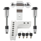 Dual Ball 2" Receiver Adjustable Trailer Tow Hook & Lock for All Models