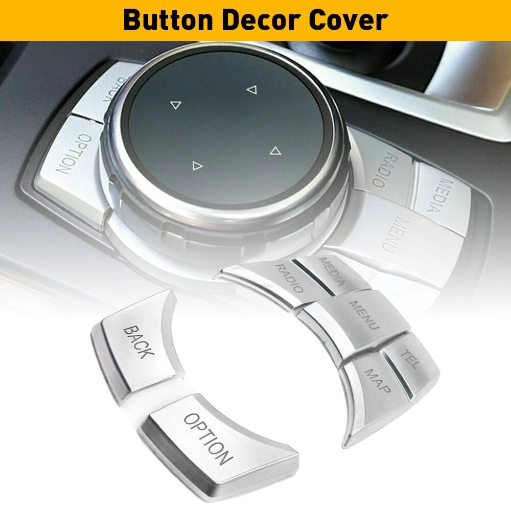 7 Button Cover Trim for BMW 3 4 5 6 X5 X6 Series iDrive (2010–2020)
