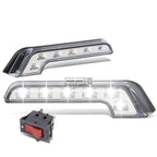 Universal Chrome Housing Grille LED Fog/Accent Lights Set with Switch & Wiring