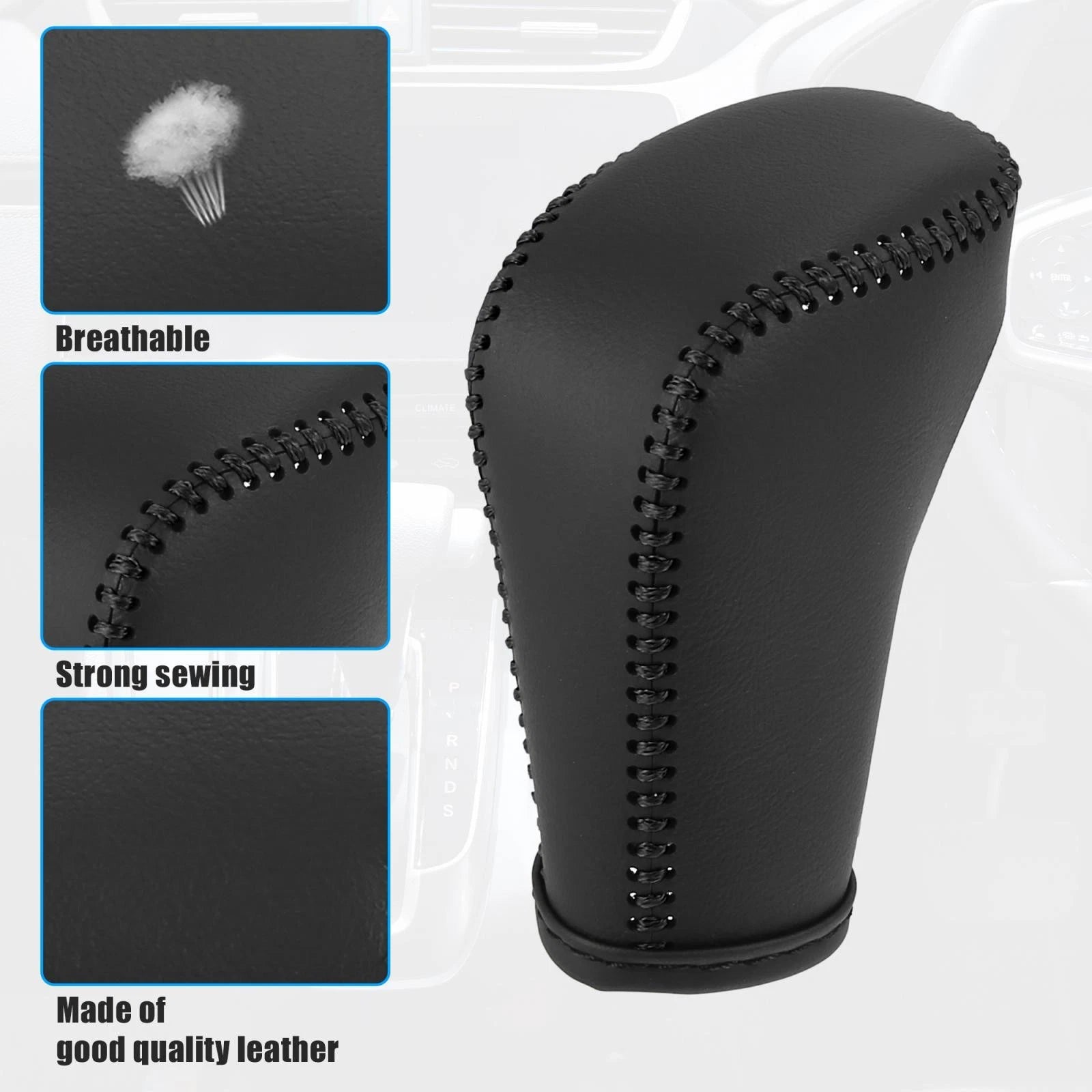 Black Gear Shifter Shift Knob Cover for Honda Accord (2018–2022)