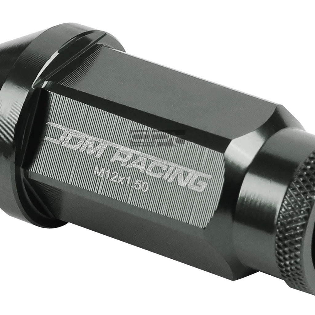 20X M12 X 1.5 Locking Lug Nut Set for Racing Wheels - Gunmetal