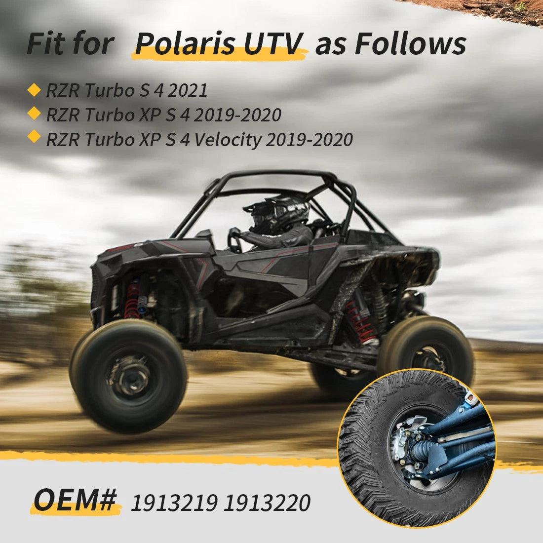 Rear Brake Calipers & Pads for Polaris RZR Turbo XP S 4 Velocity (2019–2020)