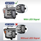 Full LED Headlights w/ LED Signal for GMC Sierra 2500 HD 3500 HD (2020–2023)