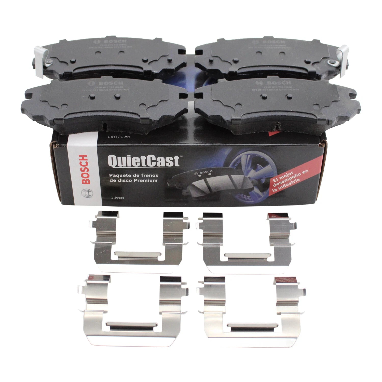 Set of 4 Bosch QuietCast Front Ceramic Brake Pads for LaCrosse ELR Impala Terrain (2014–2019)