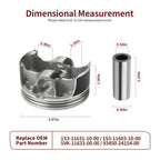 Top End Rebuild Kit 102mm Piston for Yamaha Rhino 700 YXR700F (2008–2012)